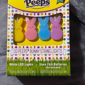 Peeps Bunny String Lights - Yellow, Pink, Blue, Purple NWT